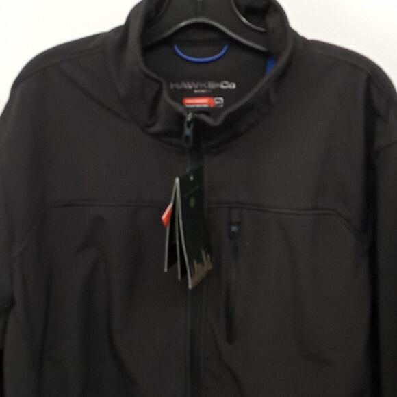 Hawk & Co. Men's NWT Athletic Black Stretch Soft Shell Performance Jacket 2XL - Picture 2 of 16